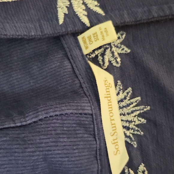 Soft Surroundings Katan Tunic Embroidery Open Front Boheimain - Picture 9 of 10